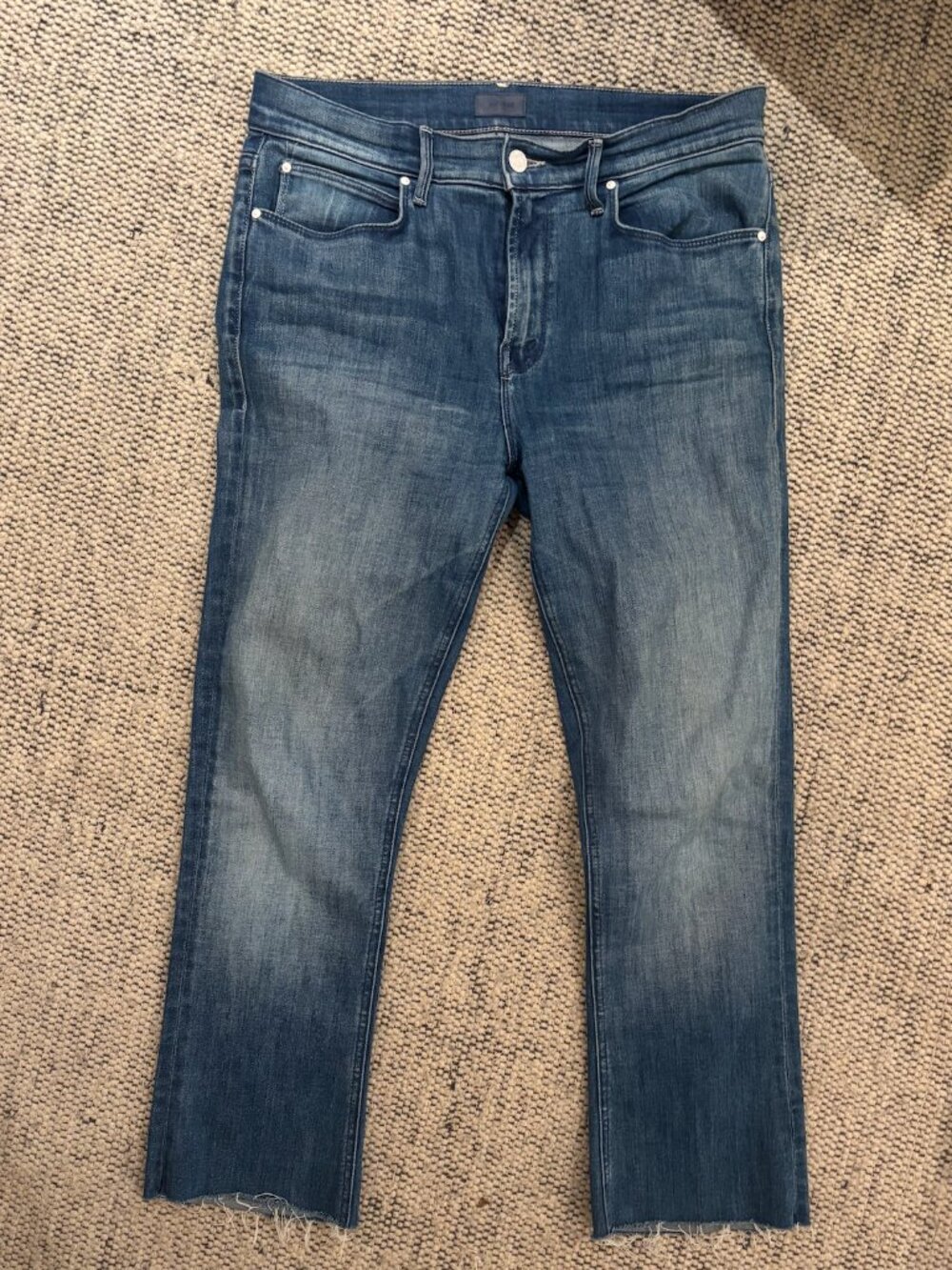 MOTHER - The Runway Step Fray jean in wash A Night In Havanah